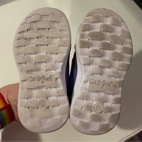 Cat & Jack Purple & Gray Toddler size 8 sneakers - Picture 5 of 5